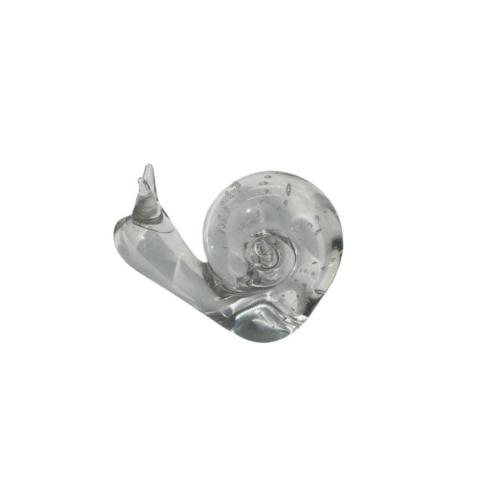 Vintage Sparkling Crystal‎ Art Glass Snail Figurine Fantastic Condition